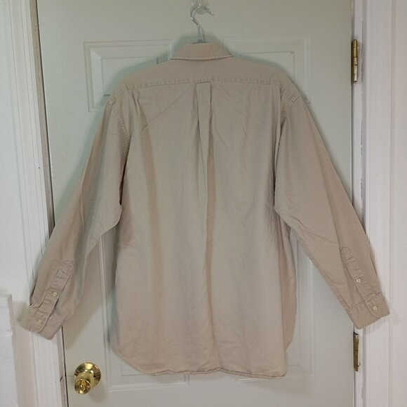 Ralph Lauren Beige Long Sleeve Button Down Shirt L - Picture 7 of 10